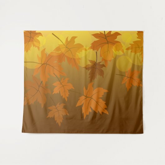 Herbstmuster mit abfallenden Ahorn-Blätter und Buc Wandteppich (Vorderseite (Horizontal))