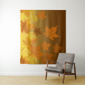 Herbstmuster mit abfallenden Ahorn-Blätter und Buc Wandteppich (Beispiel)