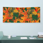 Herbstmuster mit fallenden Blättern Banner (Messe)