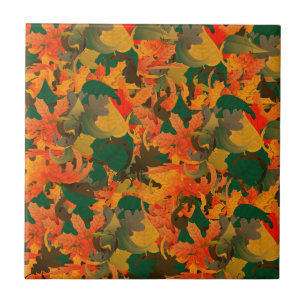 Herbstmuster mit fallenden Blättern Fliese