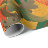Herbstmuster mit fallenden Blättern Geschenkpapier (Rolleneckpunkt)