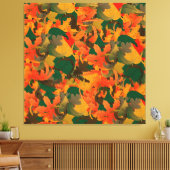 Herbstmuster mit fallenden Blättern Leinwanddruck (Insitu (Wohnzimmer))