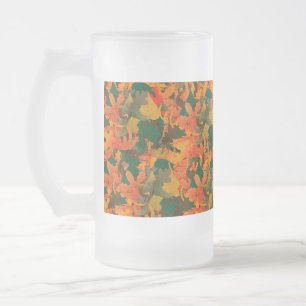 Herbstmuster mit fallenden Blättern Mattglas Bierglas