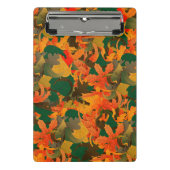 Herbstmuster mit fallenden Blättern Mini Klemmbrett (Vorderseite)