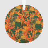 Herbstmuster mit fallenden Blättern Ornament (Rückseite)