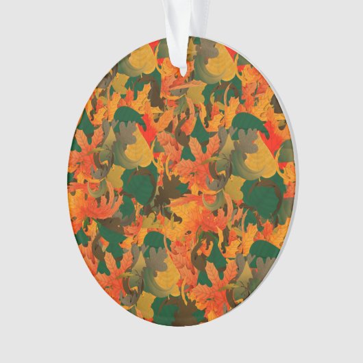 Herbstmuster mit fallenden Blättern Ornament (Vorderseite)