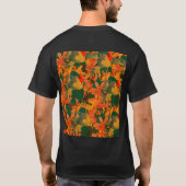 Herbstmuster mit fallenden Blättern T-Shirt (Rückseite)