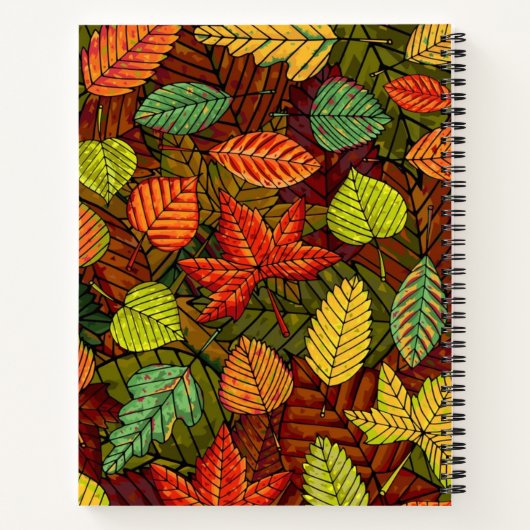 Herbstmuster Notizblock (Rückseite)
