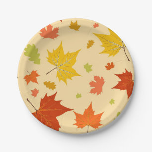 Herbstmuster Pappteller