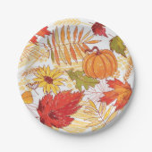 Herbstmuster Pappteller (Vorderseite)