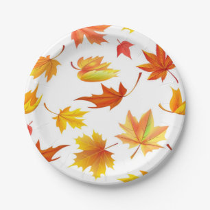 Herbstmuster Pappteller