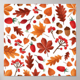 Herbstmuster Poster