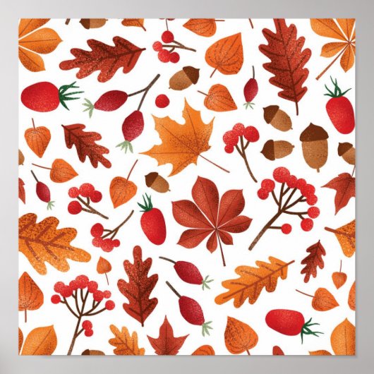 Herbstmuster Poster (Vorne)