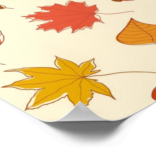 Herbstmuster Poster (Ecke)