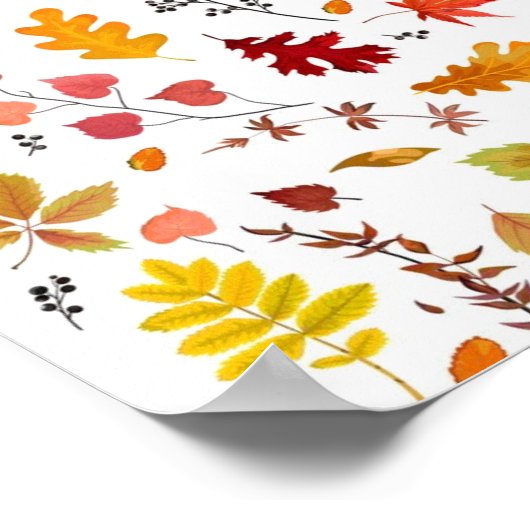 Herbstmuster Poster (Ecke)