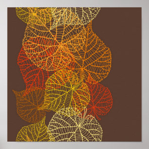 Herbstmuster Poster