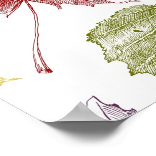 Herbstmuster Poster (Ecke)