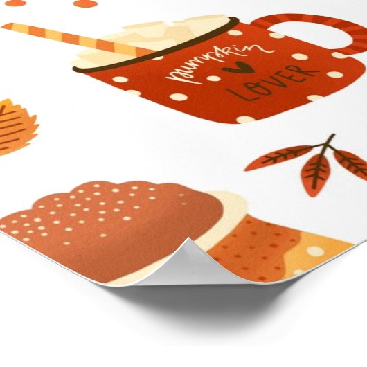 Herbstmuster Poster (Ecke)
