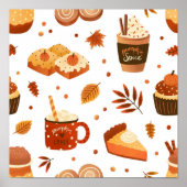 Herbstmuster Poster (Vorne)