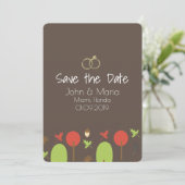 Herbstmuster Save the Date Einladung (Stehend Vorderseite)