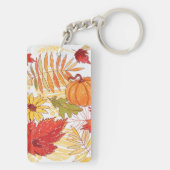 Herbstmuster Schlüsselanhänger (Rückseite)