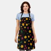 Herbstmuster Schürze (Getragen)