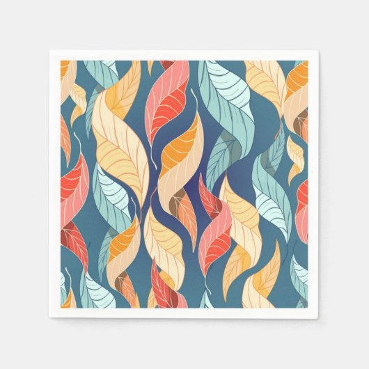 Herbstmuster Serviette (Vorderseite)