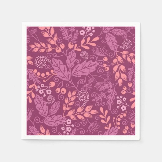 Herbstmuster Serviette (Vorderseite)