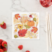 Herbstmuster Serviette (Beispiel)