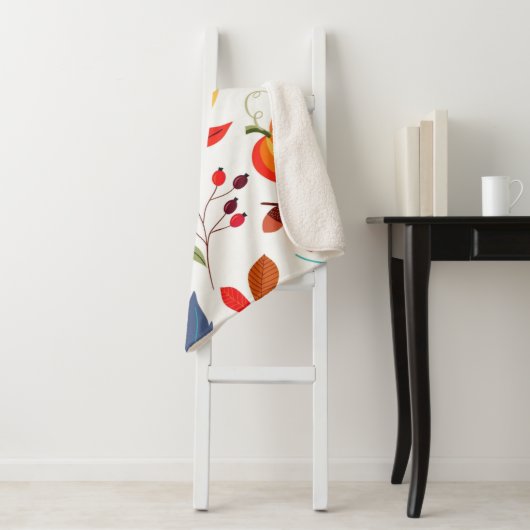 Herbstmuster Sherpa Blanket Sherpadecke (Beispiel)