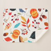 Herbstmuster Sherpa Blanket Sherpadecke (Vorderseite (Horizontal))