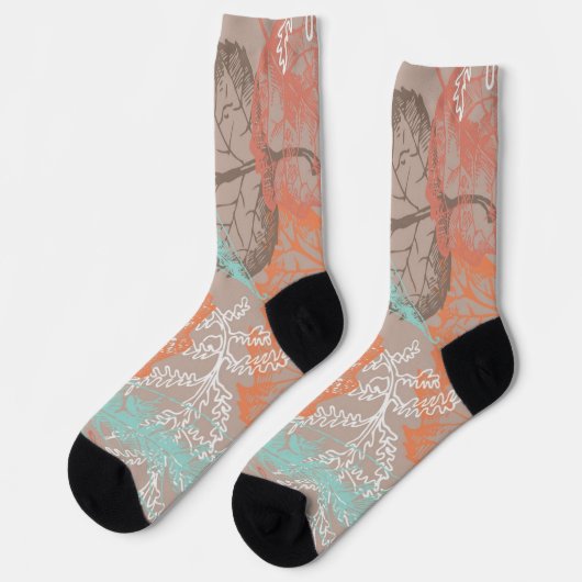 Herbstmuster Socken (Linkes Detail)
