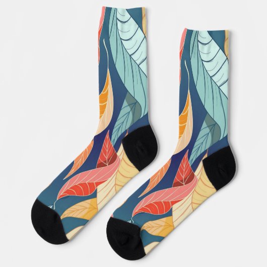 Herbstmuster Socken (Linkes Detail)