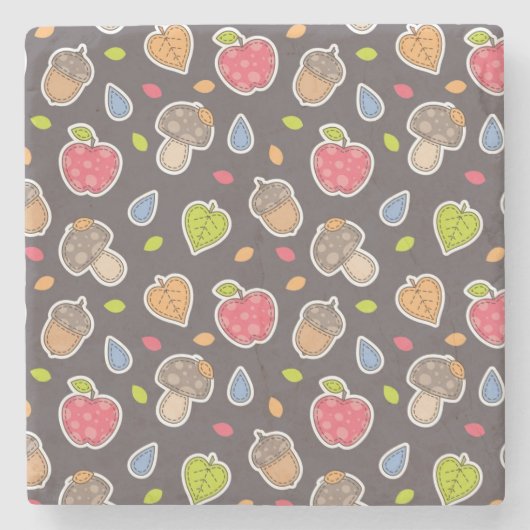 Herbstmuster Steinuntersetzer (Vorderseite)