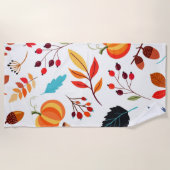Herbstmuster Strand Handtuch (Vorderseite)