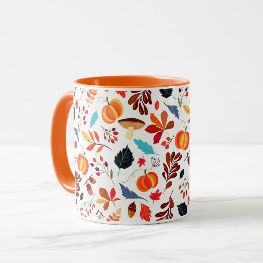 Herbstmuster-Tasse Tasse (Vorderseite Links)