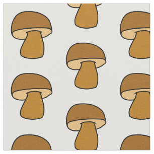 Herbstmuster von Porcino Mushroom Stoff