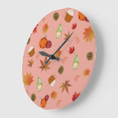Herbstmuster Wandsperre Große Wanduhr (Winkel)
