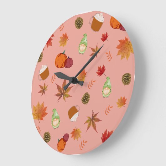 Herbstmuster Wandsperre Große Wanduhr (Winkel)