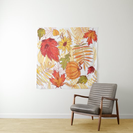 Herbstmuster Wandteppich (Beispiel (Horizontal))