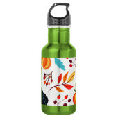 Herbstmuster Wasserflasche (Vorderseite)