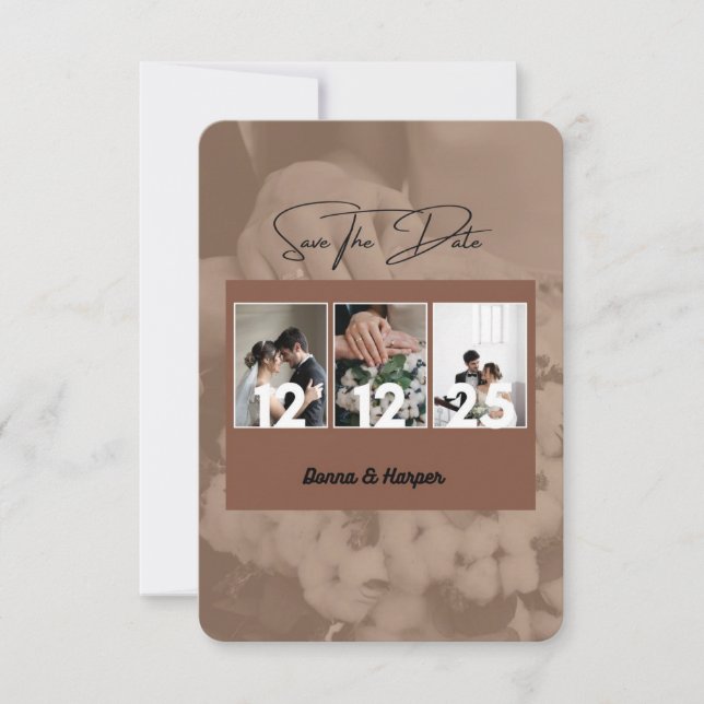 Herbstmutterhochzeit Speichern Sie die Datumskarte (Vorderseite)