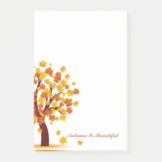 Herbstnachrichten Herbst ist schön Post-it Klebezettel (Vorderseite)