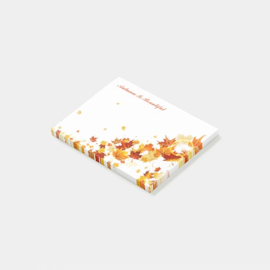 Herbstnachrichten-Herbst ist schön Post-it Note Klebezettel (angewinkelt)