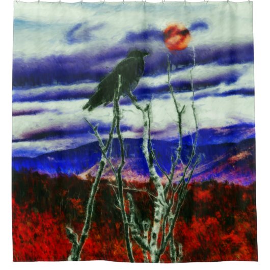 Herbstnacht Duschvorhang (Vorderseite)