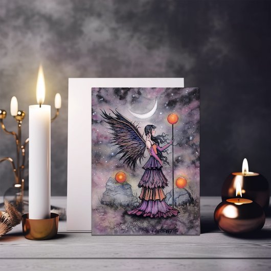 Herbstnacht Fairy Art von Molly Harrison Karte