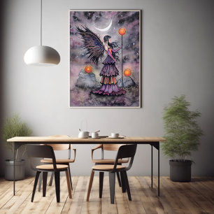 Herbstnacht Feen Kunst von Molly Harrison Poster