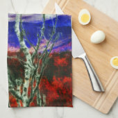 Herbstnacht Geschirrtuch (Viertel Falte)