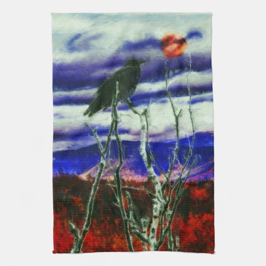 Herbstnacht Geschirrtuch (Vertikal)