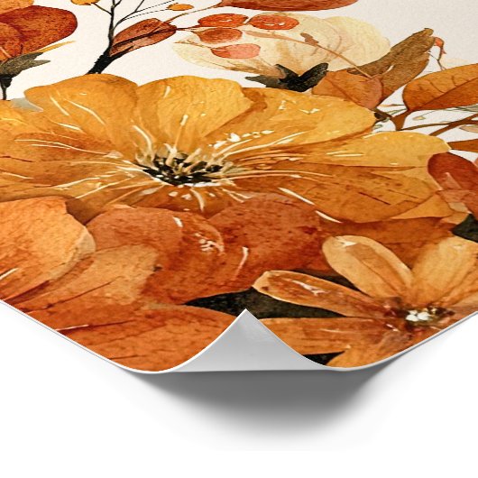 Herbstnacht vor dem Probe Begrüßungszeichen Poster (Ecke)